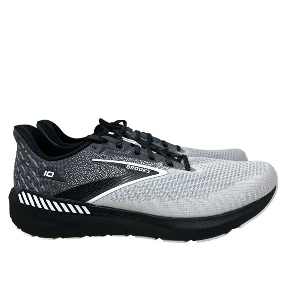 Brooks Running Shoes Mens 14 D Launch GTS 10 Black White Stability Road Trainer - Picture 13 of 14